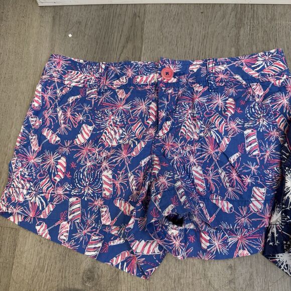 Lilly Pulitzer Fireworks Print Callahan Shorts, size 0 Lot Of 3 Rare - Picture 4 of 7